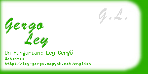 gergo ley business card